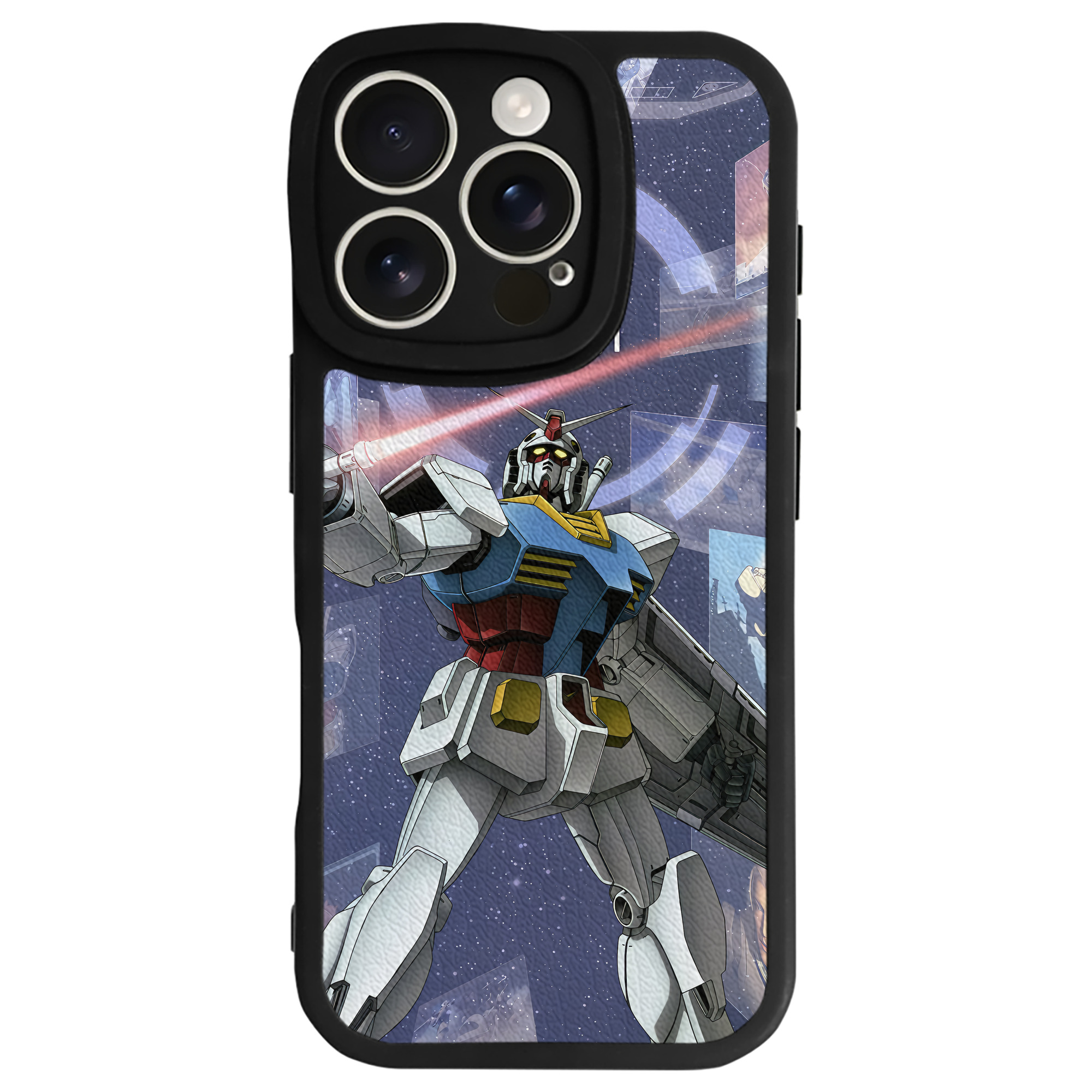 （画像用） 機動戦士ガンダム Mobile Suit Gundam 【iPhone 16シリーズ対応】シリコンスマホケース（レザー調） 材質：シリコン